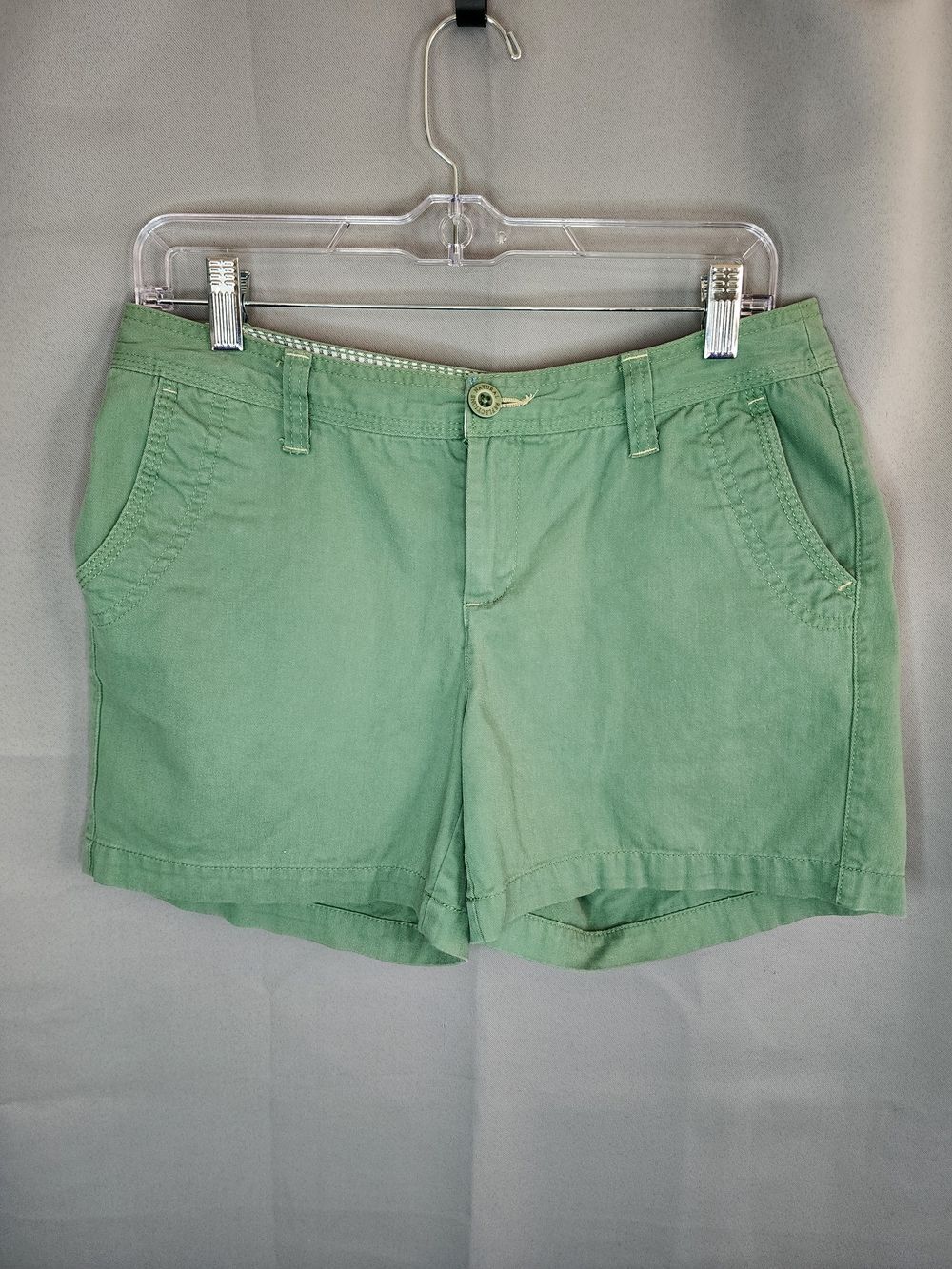 Natural Reflections Light Green Cotton Bermuda Shorts